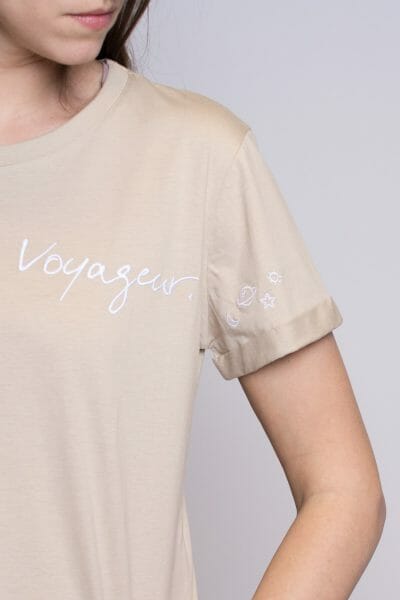 Beige T-Shirt 'Voyageur'