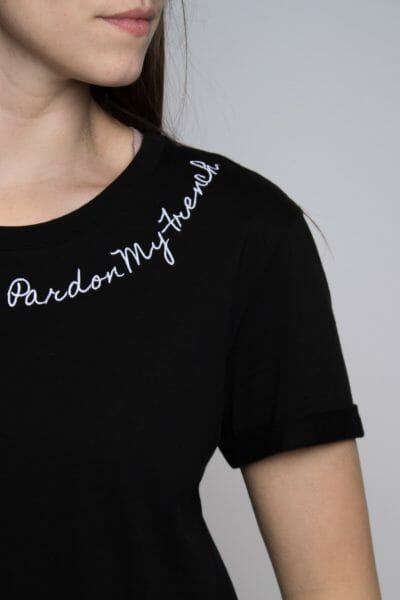 Black T-Shirt 'Pardon My French'