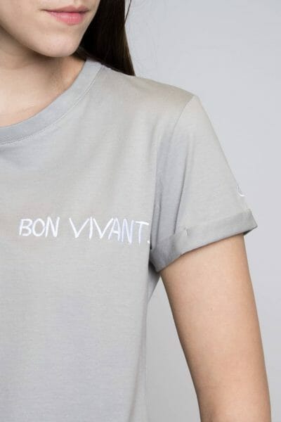 Grey T-Shirt 'Bon Vivant'