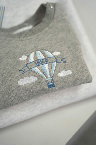 BABY Sweater 'Air Balloon + Name'