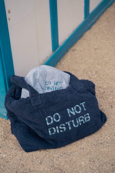 Do Not Disturb Striped Pouch