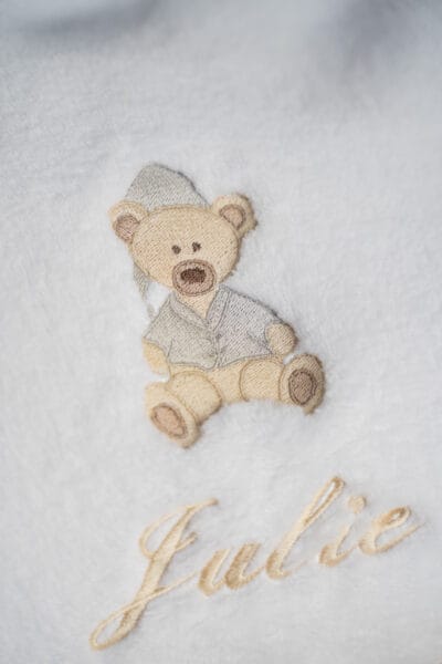 Large Fleece Blanket 'Teddy Bear + NAME'