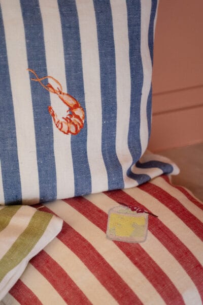Linen Cushion | Shrimp
