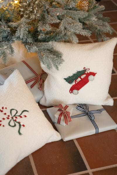 Christmas Candy Cane Cushion