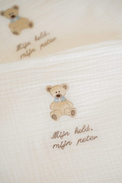 Tetra Blanket 'Mijn Held, Mijn Peter' + Teddy Bear