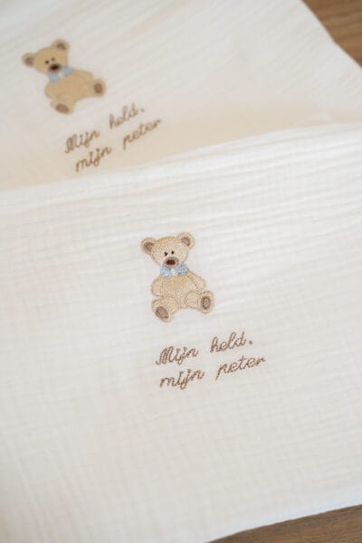 Tetra Blanket 'Mijn Held, Mijn Peter' + Teddy Bear